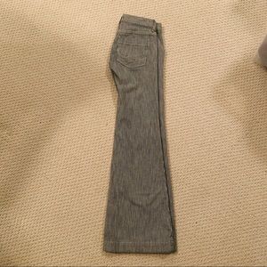 Gap railroad striped wide leg flare jeans